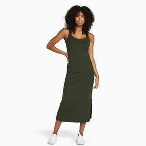 Vitamin A forest organic rib tank dress